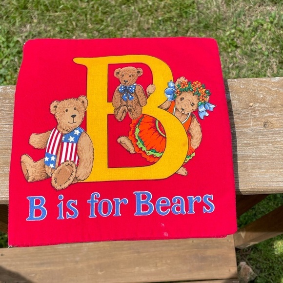 B Is For Bears Soft Cotton Book Cranston Print Works Completed - Picture 1 of 5